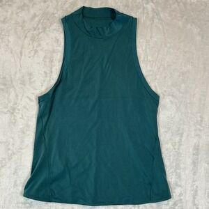 Lululemon Wundermost Ultra-Soft Nulu Mockneck Tank top Teal sz 4